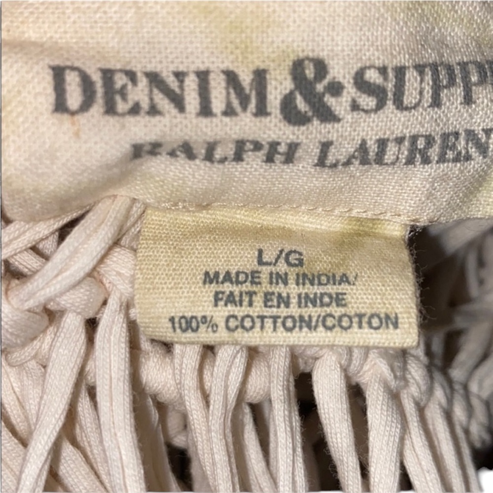Ralph Lauren Cream Crochet Top Size Large 100% Cotton Boho Sleeveless - Picture 4 of 8